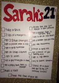Checklist 21 Things To Do On Your 21st Birthday Trendy Birthday Gifts For Guys 22nd Ideas 21st Birthday Checklist 21st Birthday Signs Checklist 21st Birthday Sign