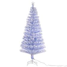 36 fiber optic fireworks tree with star decorations. Homcom Artificial Fibre Optic Christmas Tree Seasonal Decoration W 26 Led Lights Pre Lit Easy Store 6ft White Blue Buy Online In Burundi At Desertcart