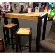 table haute bois acier table haute bois table haute et table haute industrielle