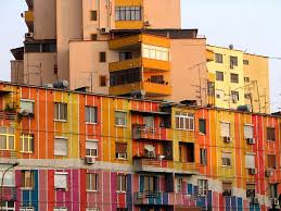 The Colourful Apartment Buildings Of Tirana Tirana Albania Tirana Albania