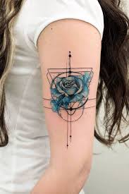 Rose and clock tattoo hold deep meaning. 33 Rose Tattoos And Their Origin Symbolism And Meanings Blue Rose Tattoos Geometric Tattoo Rose Tattoos