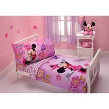 Walmart Minnie Mouse Flower Garden 4 Piece Toddler Bedding Set Toddler Bed Set Minnie Mouse Bedroom Toddler Bed Girl