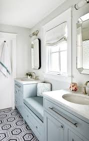space between double sinks in the bathroom