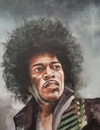 Jimi Hendrix Painted by Hal Tacker, Rock Blues Musician Art, Fine Art  Prints, Artwork, Original Paintings by California Artist, Wall Décor