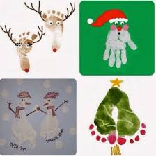 Hand And Foot Paint Prints Christmas Crafts To Make Christmas Crafts For Kids Christmas Crafts