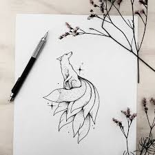 Tatu Ideitatu Eskiz Animals Beauty Painting Tattoos Smalltattoos Art Art Sketchbook Fox Tattoo Design