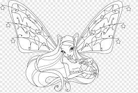 You can download this coloring. Bloom Aisha Flora Line Art Coloring Book Winx Club Stella Monochrome Symmetry Png Pngegg