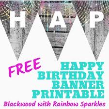 If you're looking for happy birthday coloring letters in bubble writing; Free Happy Birthday Banner Printable 16 Unique Banners For Your Party Parties Made Personal