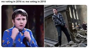Neville Voting 2016 Vs Neville Voting 2018 Me Voting In 2016 Vs Me Voting In 2018 Know Your Meme