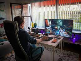 Living Room Battle Station Video Game Rooms Video Game Room Attic Game Room