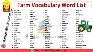 Http Materialsenglish Com Vocabulary Farm Vocabulary Word List Farm Vocabulary Vocabulary Words Vocabulary