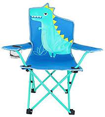 amazon com kaboer kids outdoor folding lawn and camping chair with cup holder dinosaur camp chair kitchen kids camping chairs camping chairs outdoor kids