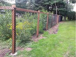 6 Foot Black Chain Link Fence Gate Image Result For 6 Foot Chain Link Fence With Wood Posts Chain Link Fence Black Chain Link Fence Fence Styles