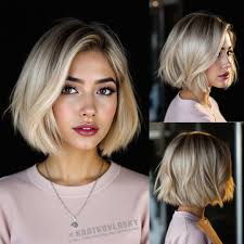 Short Bob Inspiration by Kratkovlasky ✂️ HOW TO AVOID YELLOW TONES IN YOUR  COLORED HAIR? Use purle shampoo & conditioner 💜 for blonde, silver or grey  hair ⬇️ BEST PRODUCTS 💜 Morrocanoil