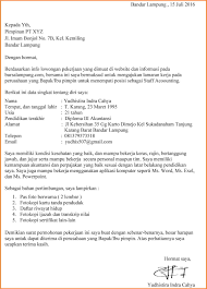 Contoh Surat Lamaran Kerja Nss Surat Pimpinan Posting