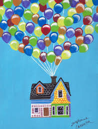 Up Up And Away Balloon Painting Disney Canvas Art Disney Paintings