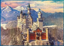 Neuschwanstein castle puzzle 1000 pieces. I Finished The Puzzle I Got For Christmas Eurographics Neuschwanstein Castle In Winter Germany 1000 Pieces I Am Not A Fan Of How Eurographics Puzzle Pieces Are All The Same Shape