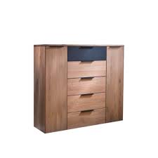 Kaufen sie direkt ihre novara garderobe von wittenbreder im möbel krüger onlineshop. Wittenbreder Kommode In Wildeiche Massivholz Und Glas Anthrazit Matt