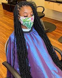 Goddess Queen On Instagram 36 Softlocs Small Size Duration 2 Hours Click On Faux Locs Hairstyles Locs Hairstyles African Braids Hairstyles