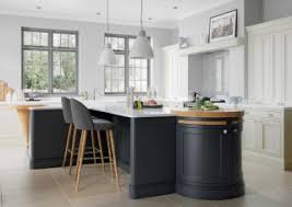 Make a kitchen island do triple duty as a breakfast nook, food prep station and storage space with open shelving on the sides. 75 Beautiful Grey And Cream Kitchen Ideas Designs July 2021 Houzz Uk