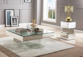 Acme Meria End Table Living Room Table Sets Coffee Table Mirrored Coffee Tables