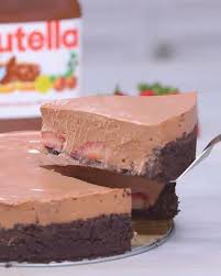 Gateau Au Fromage Nutella Aux Fraises Sans Cuisson Vert Cuisson Desserteasynobake Fraises Food Videos Desserts Cooking Recipes Desserts Yummy Food Dessert