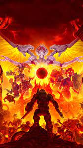 Doom Eternal Video Game Mobile Wallpaper Doom Videogame Doom Game Doom Eternal Wallpaper Iphone