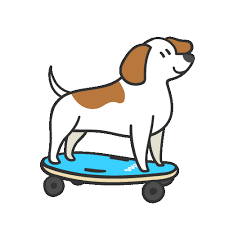 Uclipart provides free download of dog clipart for your web sites, project, art design or presentations. Dog Skating Sticker By Elos Skateboards For Ios Android Giphy