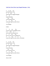 Lirik cinta di antara kita dari rina amelia ini diciptakan oleh deddy dores. Lirik Dan Chord Gitar Lagu Tinggal Kenangan