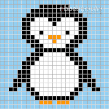 Einfach stickmuster kostenlos runterladen und ausdrucken. Pixelmuster Pinguin 25x25 Premium Kostenlose Anleitungen Ribbelmonster