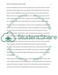 Reflection paper about homicide news. Social Work With Couples And Families Reflective Paper Article
