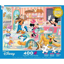 It measures 38 inches x 26 inches when completed and is proudly made in the usa. Ceaco Disney Together Time Bakery Kids Jigsaw Puzzle 400pc Target