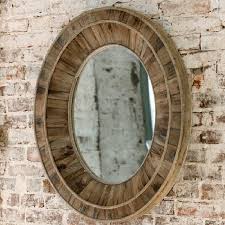 Reclaimed Wood Oval Mirror Reclaimed Wood Mirror Oval Mirror Wood Mirror