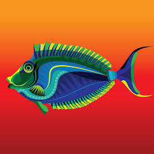 Matt W Moore Translates Vectorfunk Into Caribbean Tropical Fish Digital Arts Fish Graphic Tropical Fish Fish Art