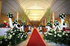 Living On A Budget Simple Church Wedding Decoration Simple Church Wedding Church Wedding Decorations Wedding Decorations On A Budget