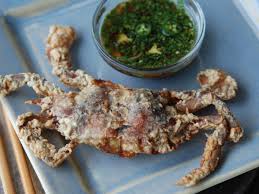 Crispy Soft Shell Crabs With Bangalore Style Dipping Sauce Recipe Recipe Soft Shell Crab Food Seafood Recipes