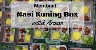 Membuat Nasi Kuning Box Untuk Arisan Dapur Ngebut