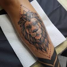 Black ink, blackwork, courageous, deer, fast, fierce, gentle, leg tattoo, lion, loyal, old crow tattoo, sleek. 101 Amazing Geometric Lion Tattoo Designs You Need To See Outsons Men S Fashion Tips And Style Guide For 2020
