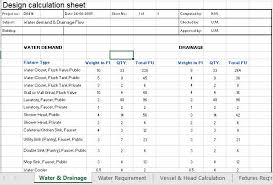 Water Demand Calculations Excel Sheet Xls Calculator Excel Water Treatment Sheet