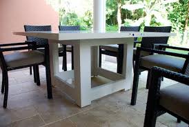 Square Wood Dining Table With Cube Base Diy Google Search Concrete Furniture Concrete Decor Square Wood Dining Tables