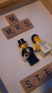 Personalised Lego Wedding Frame Personalised Scrabble Frame Lego Wedding Quirky Wedding Gifts Wedding Frames