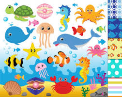Check spelling or type a new query. Sea Animals Clipart Etsy