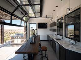 Erfahrung aus über montierten 400.000 fertiggaragen Award Winning Indoor Outdoor Kitchen With Glass Garage Door Contemporary Kitchen Other By David Watkins Home Design Llc Houzz