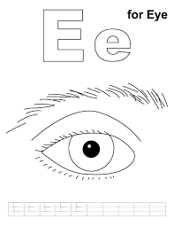 E For Eye Coloring Page With Handwriting Practice Download Free E For Eye Coloring Page Wit Alphabet Coloring Pages Kids Handwriting Practice Coloring Pages