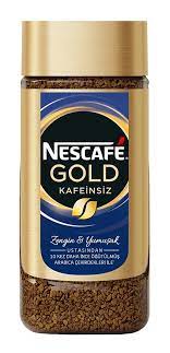 nescafe gold kavanoz cozunebilir kafeinsiz kahve 100g