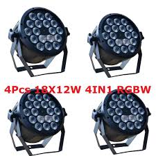 4xlot Sale 2019 18x12w Rgbw Led Par Light Dmx Stage Lights Business Lights Professional Flat Par Can For Party Ktv Disco Dj Lamp Dj Lighting Stage Lighting Led Can Lights