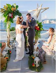 Oahu Adventure Elopement Wedding Boat Driftwood Arch Hawaii Wedding Venue Boa Hawaii Wedding Planner Hawaiian Wedding Inspiration Wedding Venues Hawaii