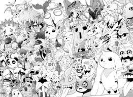 Digimon Doodle Art Digimon Adventure Digimon Monochrome Anime 720p Wallpaper Hdwallpaper Desktop