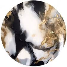 Black And Gold Artwork Resin Art 100cm Custom Artwork For A Friend Black White And Gold Round Resin Painting Resin Art Painting Diy Art Painting Resin Artwork