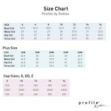 Gottex Plus Size Swimwear Size Chart 2019